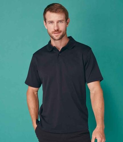 Henbury Coolplus Polo  - Black - 3XL